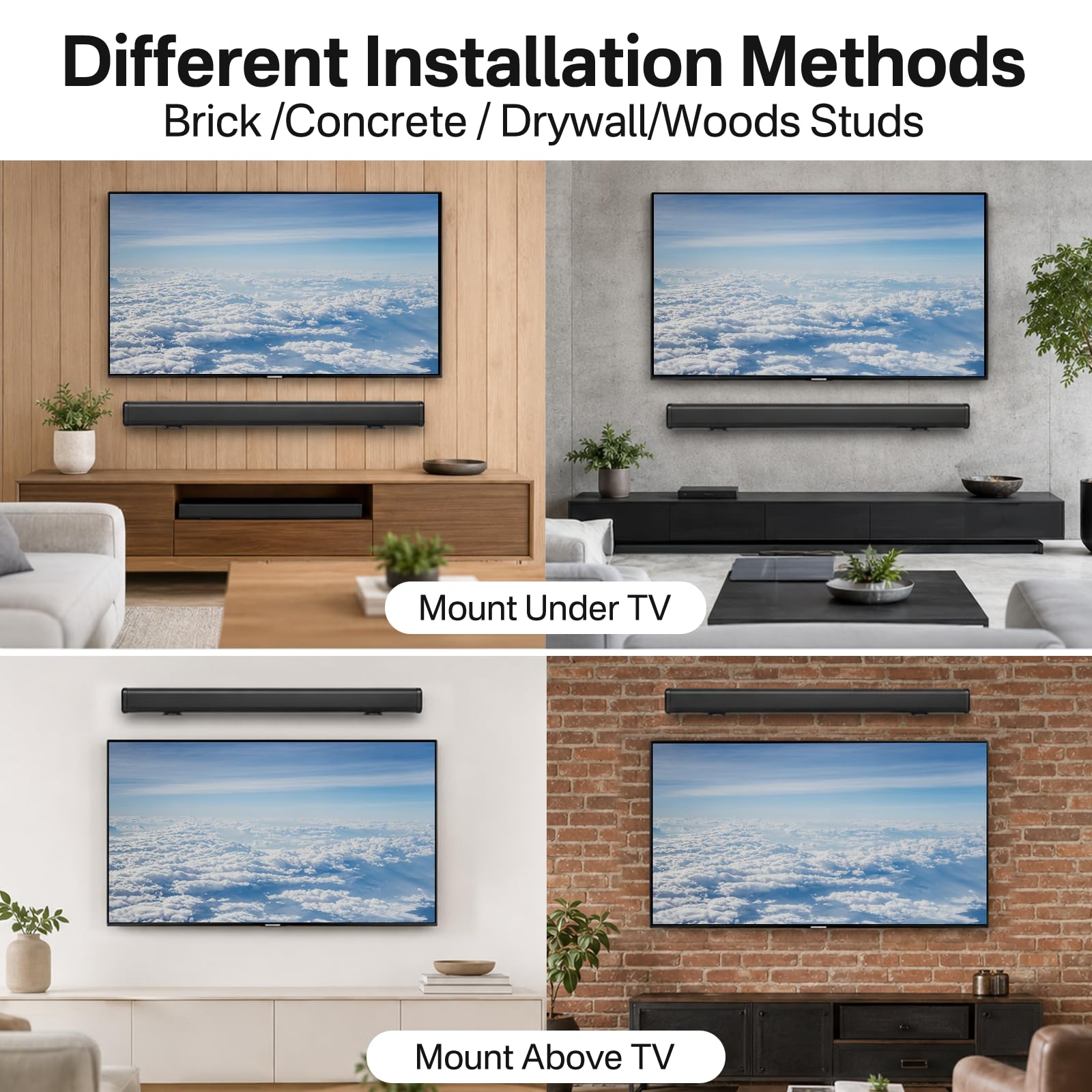 Soundbar Wall Mounts for Ultra Slim Sound bar Mounts Up to 3.5" Depth&10Lbs — Amazon image 5