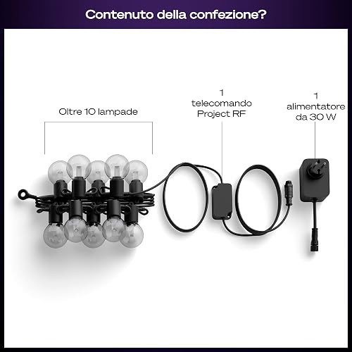 Philips Hue Festavia Strisce LED a globo, 10 luci - 10