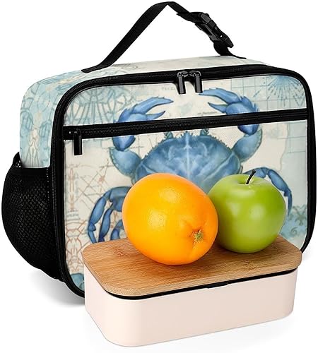 Miniatura 6 de Lonchera reutilizable de cangrejo con aislamiento, bolsa enfriadora, lonchera para comida y alimentos, bolsa de mano para mujeres, niños, niñas,