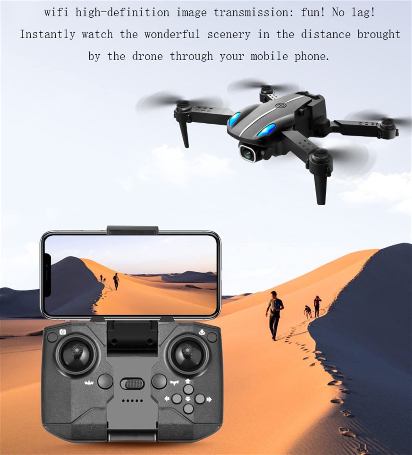 Drone, UAV, dron z dwoma kamerami do fotografii lotniczej 4K, dron z automatycznym unikaniem przeszk贸d w wysokiej rozdzielczo艣ci, kontrola aplikacji MV do robienia zdj臋膰 gestami