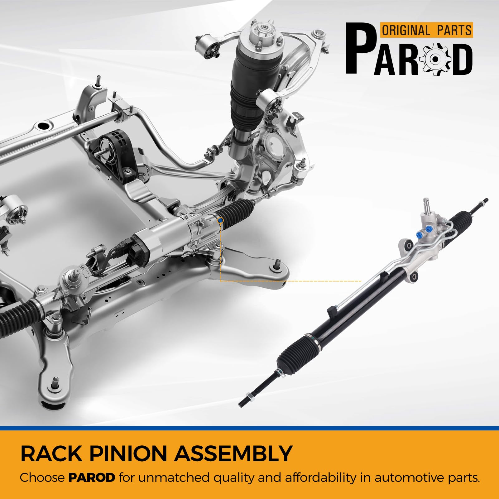 PAROD Conjunto de piñón de cremallera de dirección asistida para Honda Pilot 2003 2004 2005 2006 2007 2008 con energía hidráulica, repuesto para 53601S9VA01