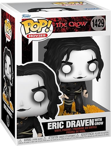 Funko Pop! Movies The Crow - Eric Draven with Crow - Figura de vinilo coleccionable - Idea de regalo - Producto oficial - para niños y adultos -