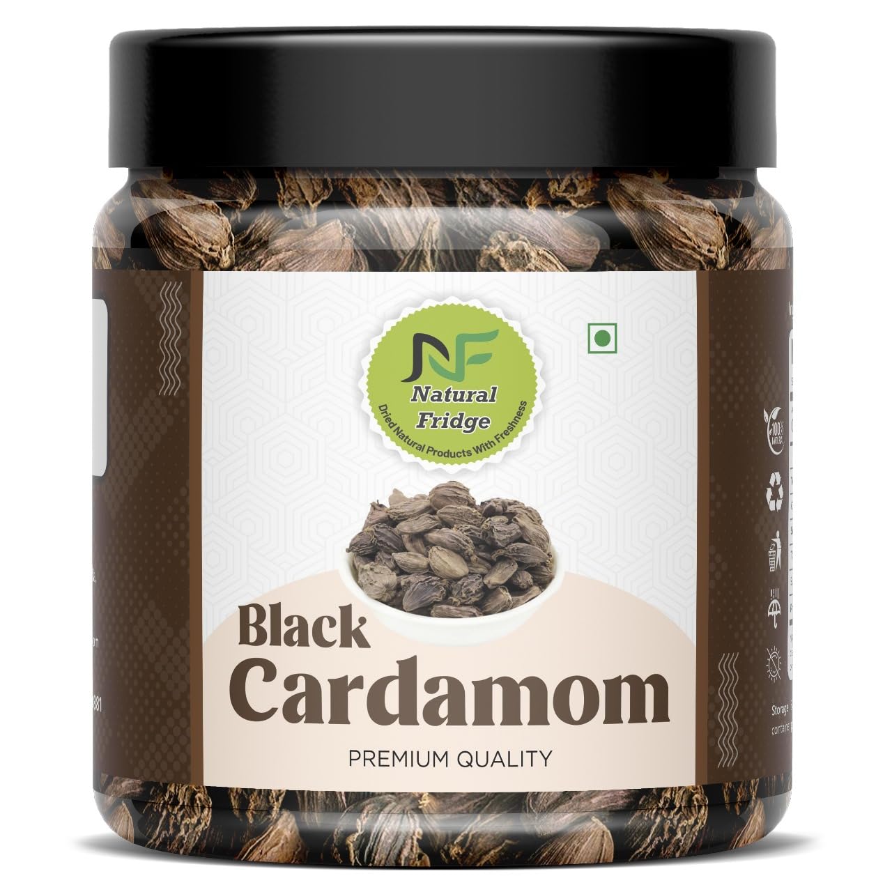Nature Fridge 100% Natural Black Cardamom JAR PACK | Badi Elaichi | No Artificial Colours or Preservatives | Kali Elaichi | Badi ilayachi Whole - Improves Digestive Health & Blood Circulation (250 gm) (B0D35TK1VD) Amazon Price History, Amazon Price Tracker