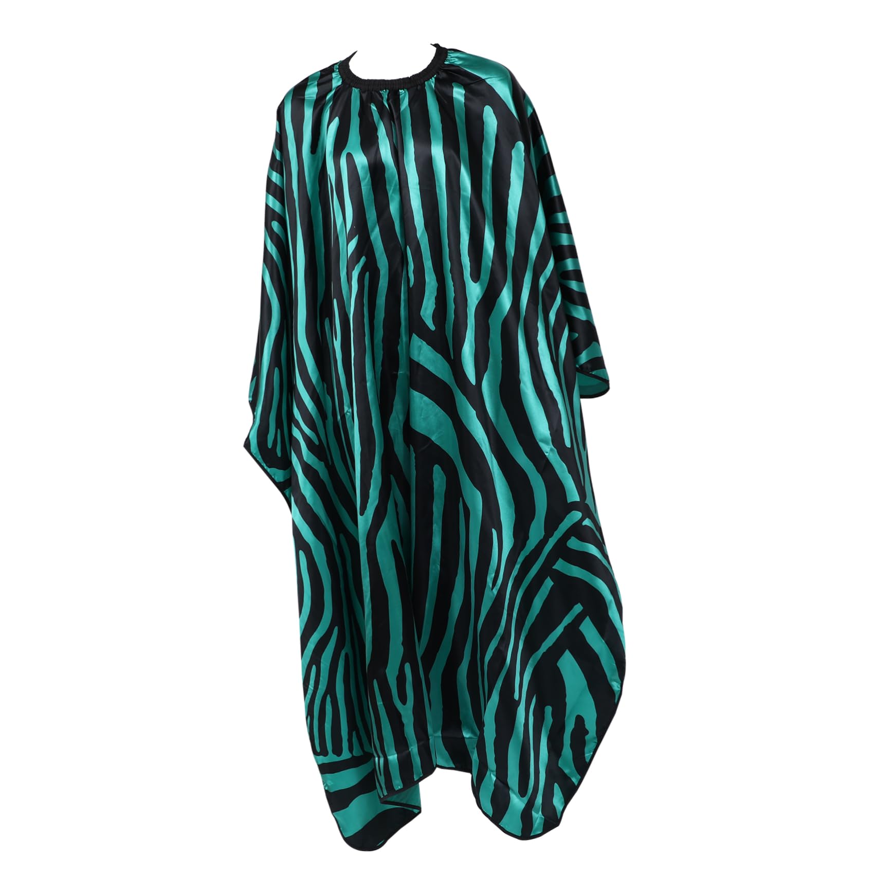 Healvian Cape de Coiffure Imperméable en Satin Vert à Col Réglable | Respirant, Garde les Vêtements Propres et Secs, Finition Élégante pour Salon