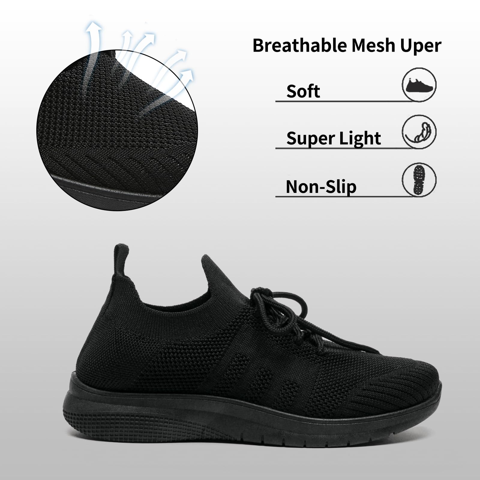 Bernal Sneakers for Women Walking Shoes Non Slip Lightweight Casual Breathable Tennis Shoes Work Shopping Travel