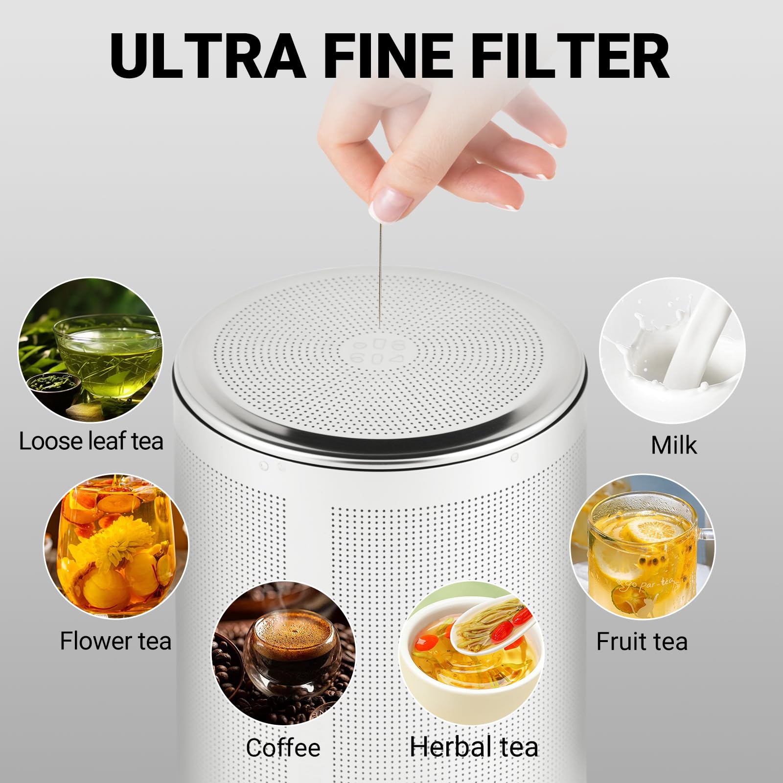Teiera in vetro per teiera da 1500 ml - con base in acciaio inox e filtro removibile, realizzata in vetro borosilicato resistente al calore, adatta per tè verde, tè nero, tisane e bustine di tè