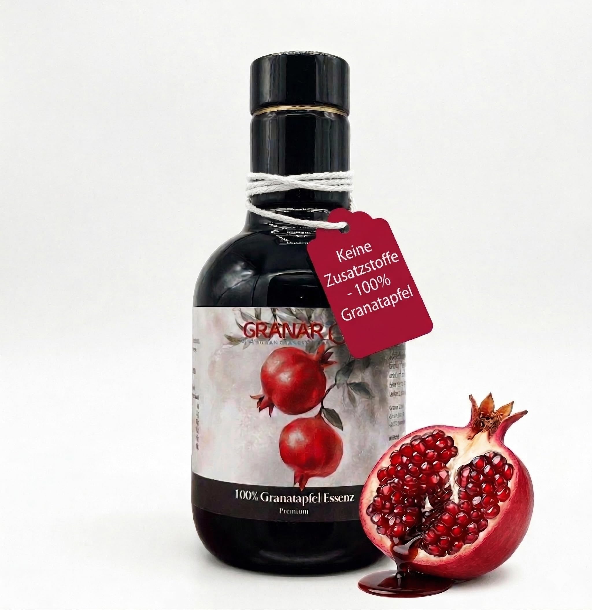 Granar Premium Bio Granatapfel Essenz, Extrakt, Nar Eksi, 250ml, Rein Natürlich ohne Zusätze, Fruchtig-Säuerlich, Vegetarisch (5 x 250ml)