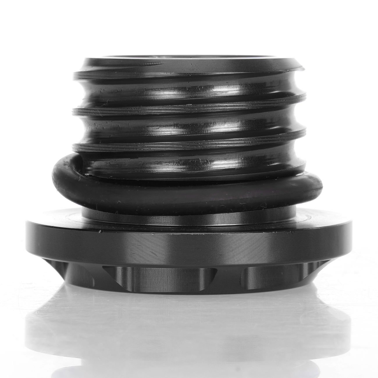 Tappo Serbatoio Gas Carburante Alluminio Nero con Rondella in Gomma per Sportster 1200 883 1996-up