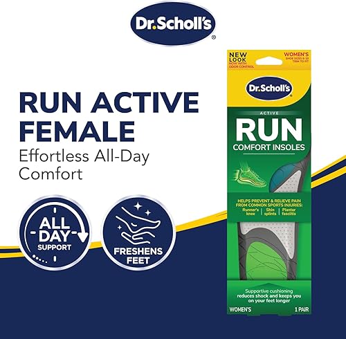 Vista 2 de Dr. Scholl's Plantillas Run Active Comfort, recortar para adaptarse a los insertos