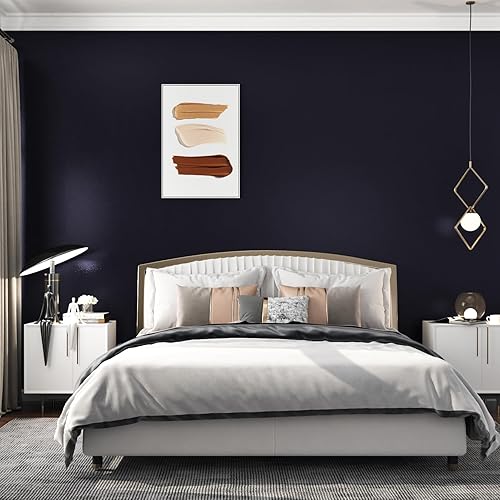 Miniatura 4 de WESTICK Papel tapiz de color morado oscuro de 394 x 15.75 pulgadas, papel adhesivo morado para escritorio, papel adhesivo autoadhesivo impermeable,