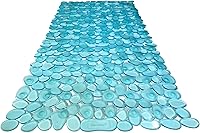 Vista 41 de Pebbles" Alfombra antideslizante para bañera y ducha de 27 x 14 pulgadas, ovalada, no tóxica, segura, limpia, lavable a máquina, agarre y drenaje