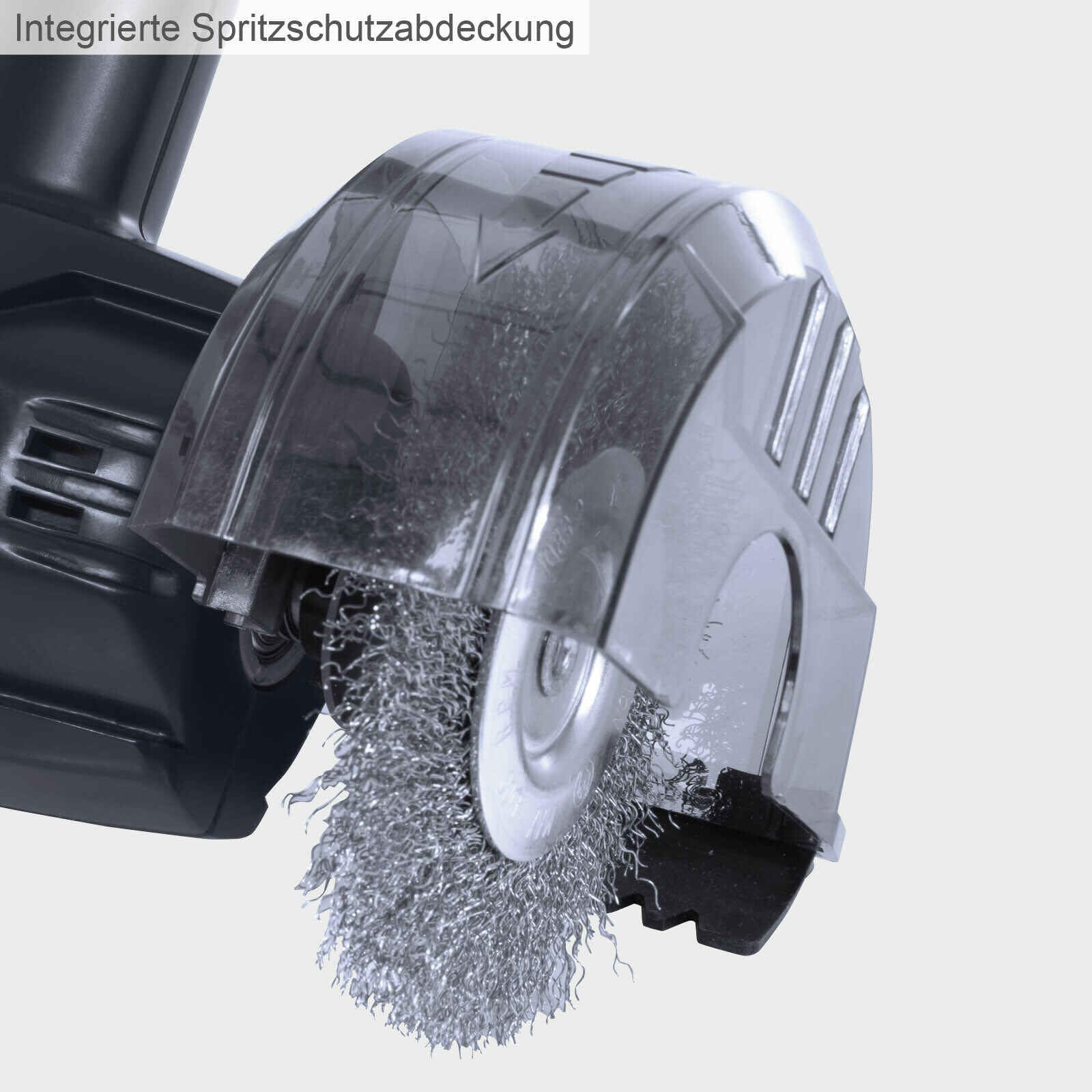 Scheppach Elektro-Unkrautfugenbürste JCL150 Fugenreiniger Unkrautbürste | 150W Leistung | 5mm Bürstenbreite | Bürstendurchmesser 110mm | Bürstendrehzahl 1300 min-1 | inkl. Drahtbürste & Nylonbürste