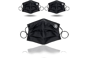 JaxMask® Basics | Black (Pack of 3) Breathable One Layer Pleated Cloth Face Mask