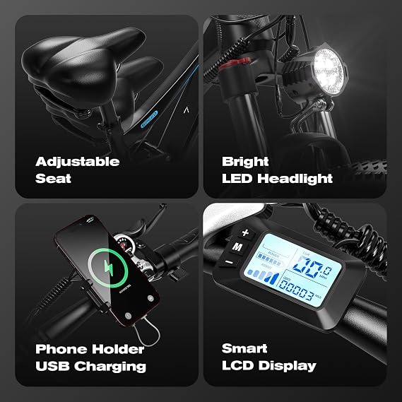EDIKANI Electric Bike for Adults 2000W Peak 27.5 Full Suspension Ebike | 921.6Wh Battery Max 32Mph E Mountain Bike 80 Miles Electric Bicycle for Commuter Women Men