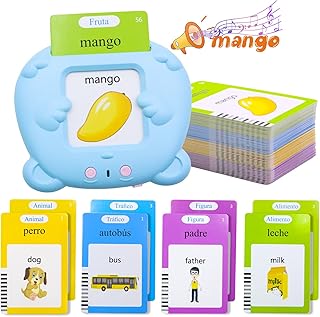 Comprar Topfree Tarjetas Flash Parlantes Español, Tarjetas Didácticas 2 3 4 5 6 años, Juegos Educativos Montessori Juguetes de Aprendizaje 112 Hojas 224 Palabras, Regalo para Bebe de cumpleaños Navidad