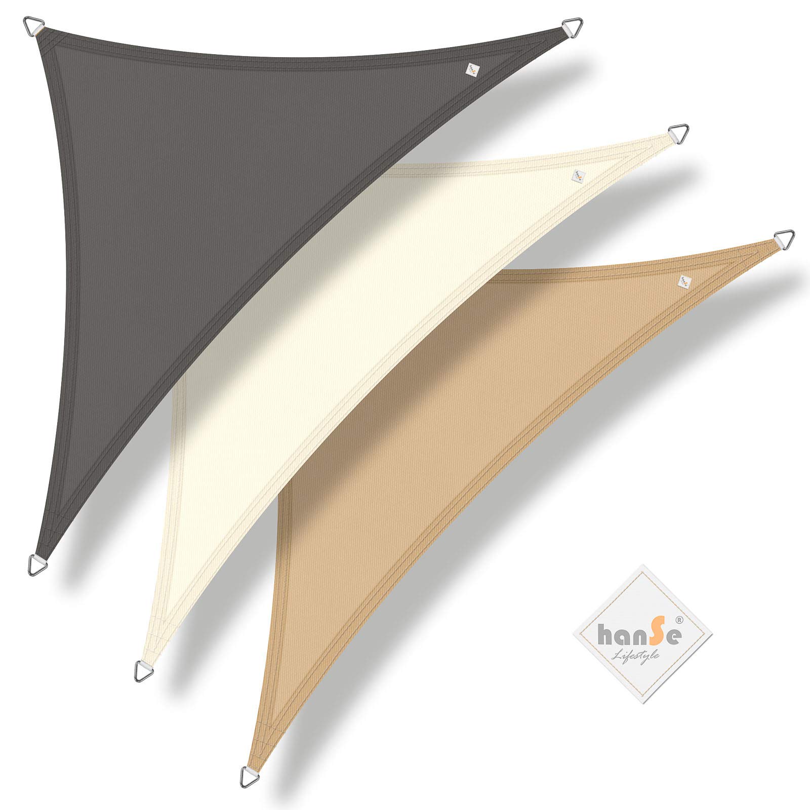 Amazon.de: hanSe Sonnensegel rechteckig, Segeltuch Rechteck, 3x5m in Sand,  aus Polyester, wetterbestndig, mit UV Schutz und Sonnenschutz, fr Garten,  Balkon und Terrasse