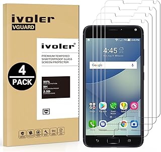 iVoler [4 Unidades] Protector de Pantalla para ASUS Zenfone 4 MAX ZC554KL / ASUS Zenfone 4 MAX Pro ZC554KL / ASUS Zenfone 4 MAX Plus ZC554KL 5.5 Pulgadas, Cristal Vidrio Templado Premium