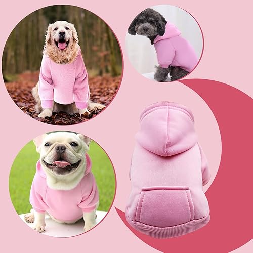 Miniatura 2 de Ropa para mascotas Perro Gato Lindo Colorido Abrigo con Capucha Vestido Suéter de Navidad para Gatos Taza de Té Verde Chihuahua Accesorios M1-Rosa,