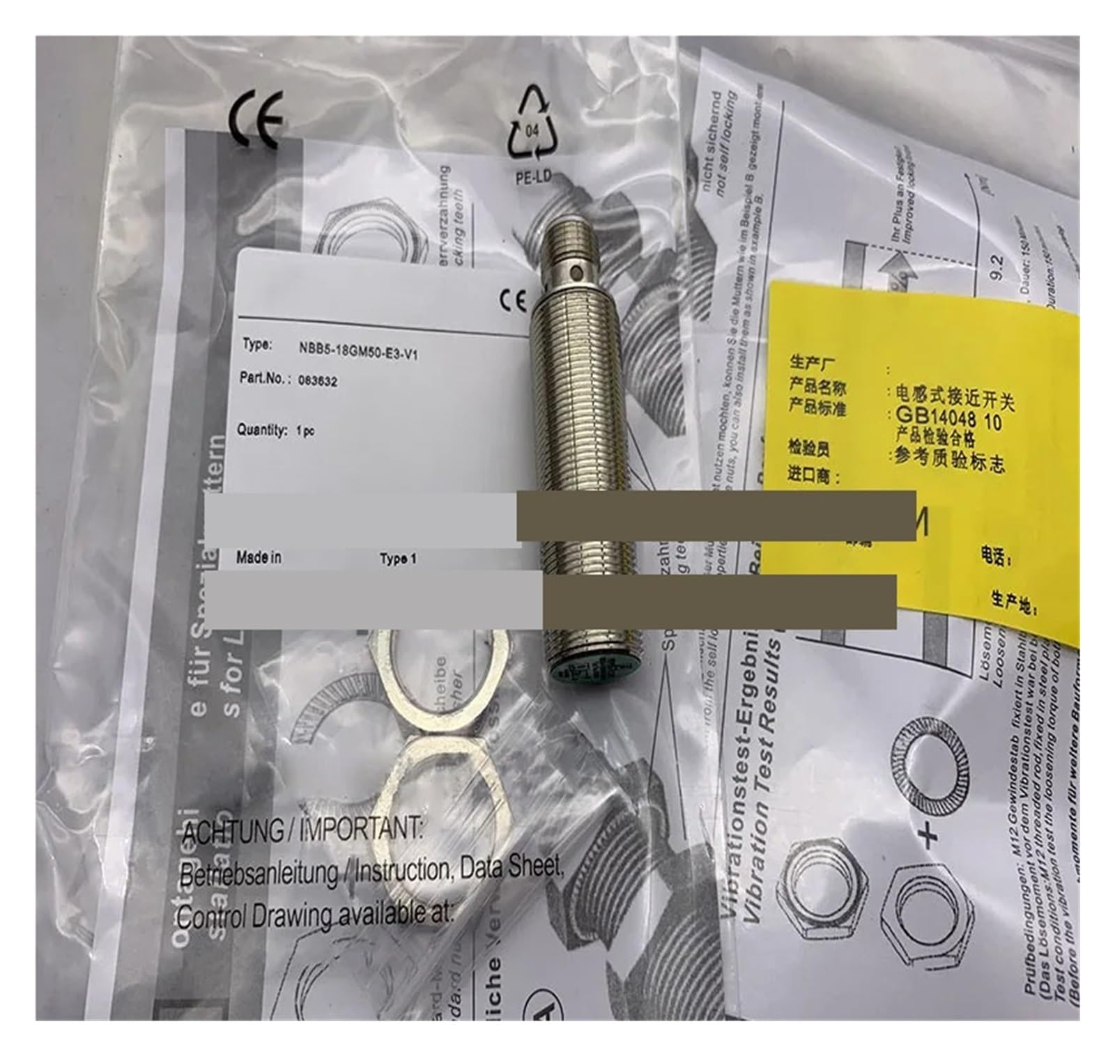 OSHZIKJII Proximity switch Sensor NBB5-18GM50-E3 NBB8-18GM50-E0-V1(NBB8-18GM50-E0-V1)