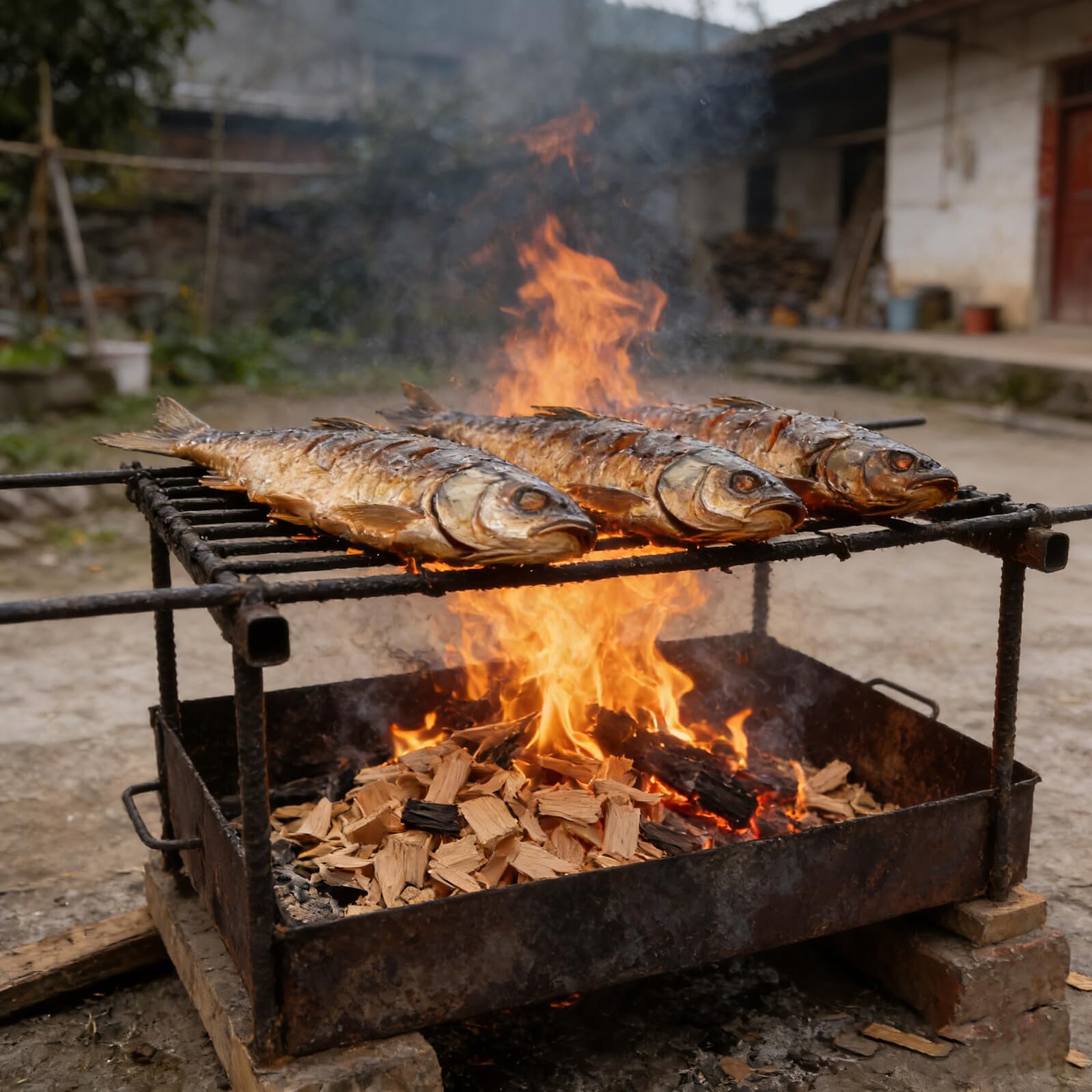 Trucioli di Legno di Cipresso per Barbecue 400g X2, Trucioli Naturali per Affumicatura Carne, Pellet per Grigliate all’Aperto, Aroma Affumicato per Anatra, Salsiccia e Pancetta