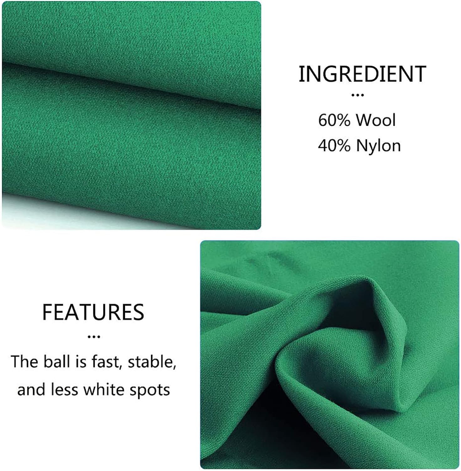 Nappe de billard professionnelle, nappe de table de tournoi – Ensemble de lit et d'oreillers en fil de peigne – Drap de billard de sport pour hôtel – Tapis de table de billard de qualité supérieure