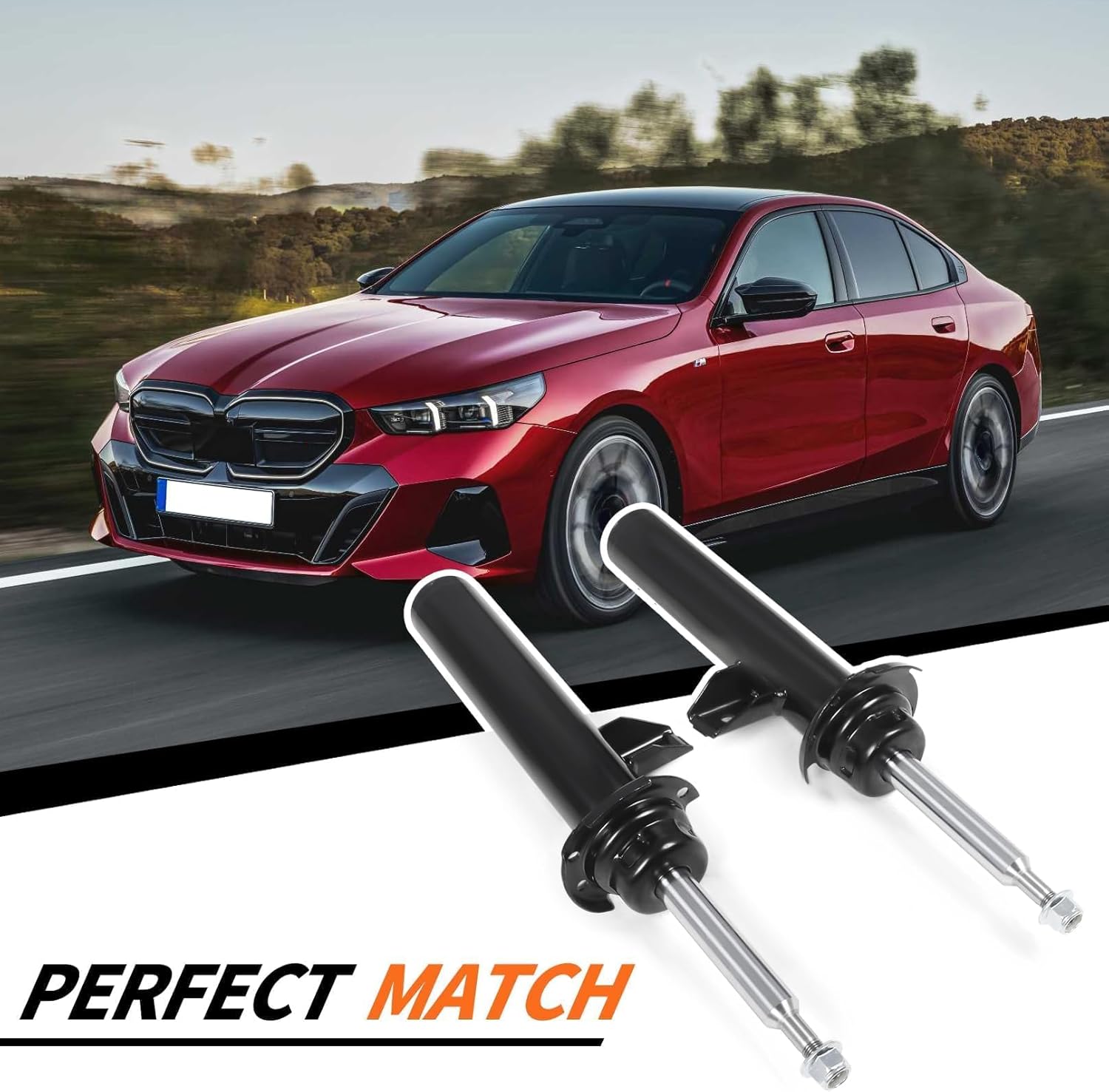 2PCS Front Shock Absorbers Strut Compatible with E60 E61 525xi 528xi 530xi 535i xDrive 2006-2010 Suspension Kit 31316786519 31306772221