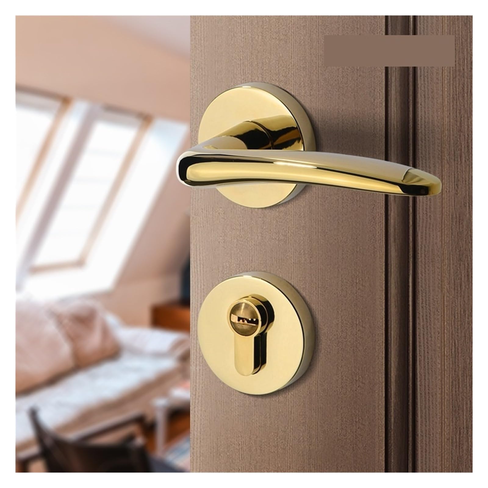 Serrure de porte PVD or brillant pour sublimer votre maison