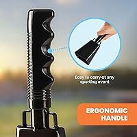 Vista 6 de Paquete de 2 cencerros de cobre de 9 pulgadas para eventos deportivos, generadores de ruido de percusión con mango para juegos de fútbol americano