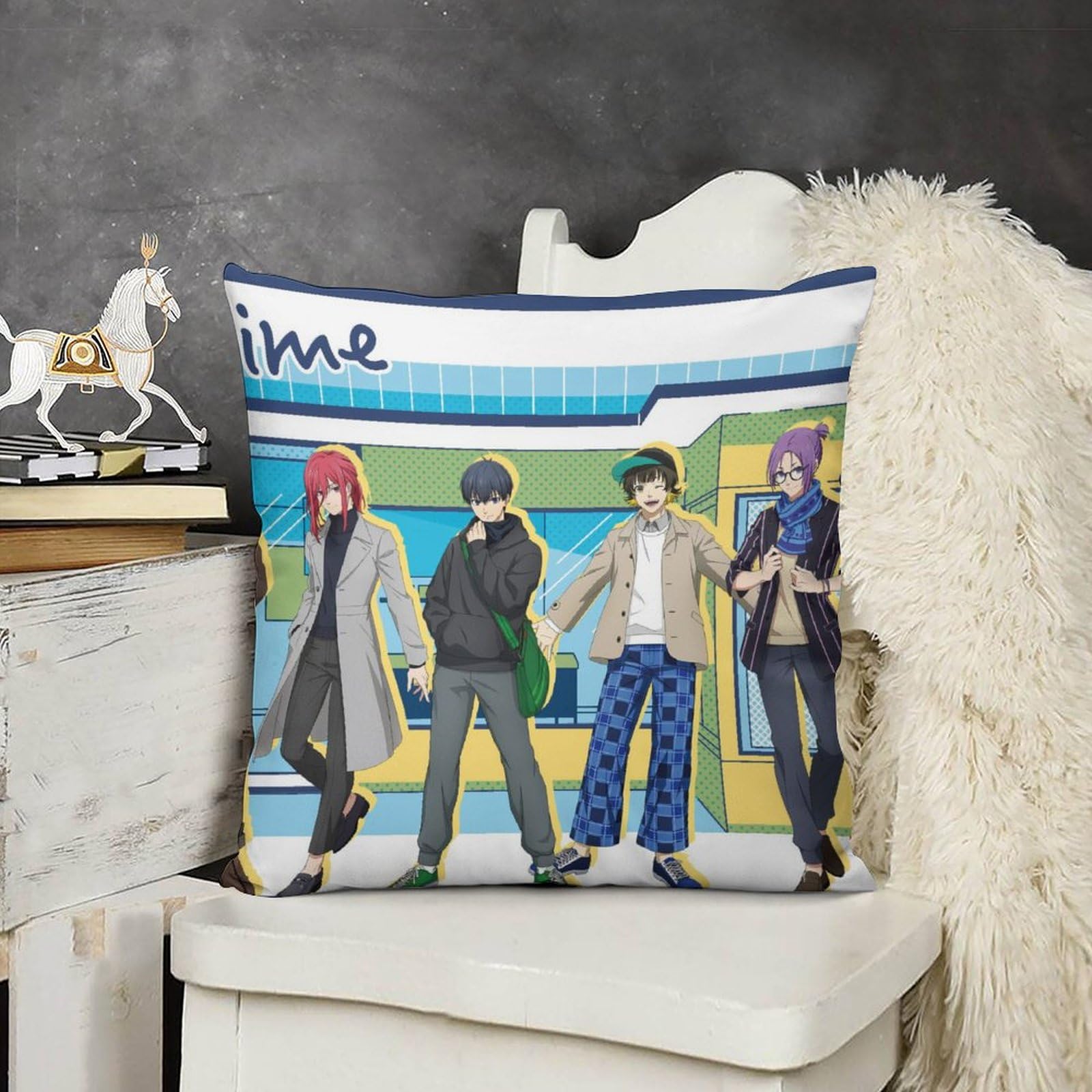 Amazon.co.jp: ブルーロッククッションカバー坐垫套 45 45 駐車場