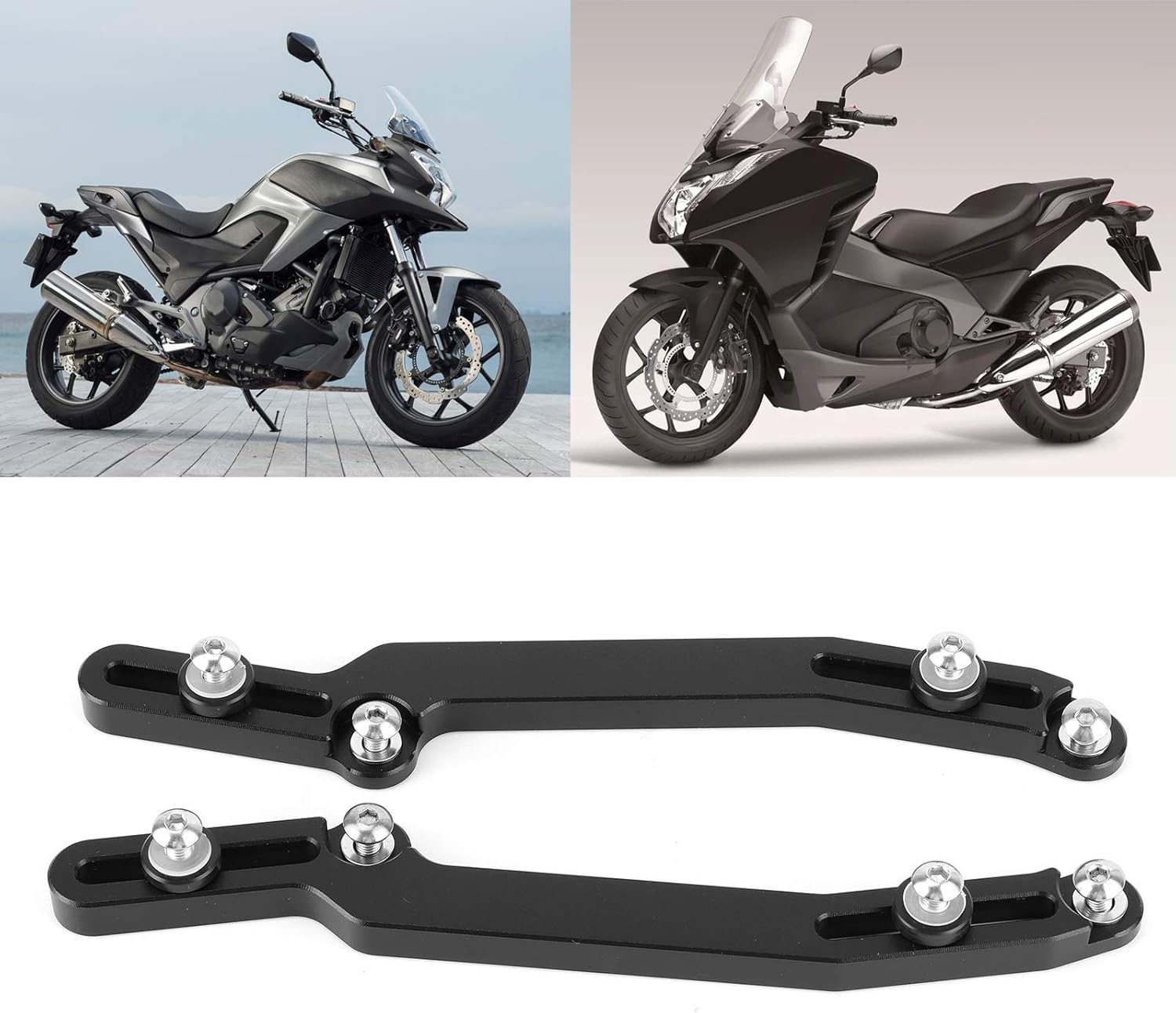 Kit Réglage Hauteur Pare-brise Pour Honda Integra 700/750 Et NC700D/NC750D - Alliage Aluminium, Réglable 12 à 52 Mm - 4
