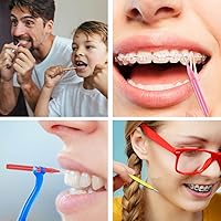 Vista 7 de 75 piezas de cepillos para dientes dentales dentales hilo dental cepillo palillo de dientes para limpieza interdental, herramienta de limpieza