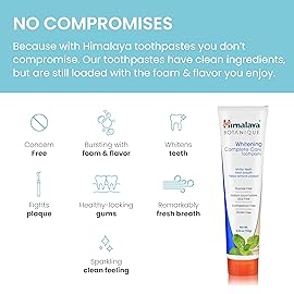 Himalaya Botanique Complete Care Whitening Toothpaste, Simply Peppermint, Fluoride Free for a Clean Mouth, Whiter Teeth and Fresh Breath, 5.29 oz, 2 Pack