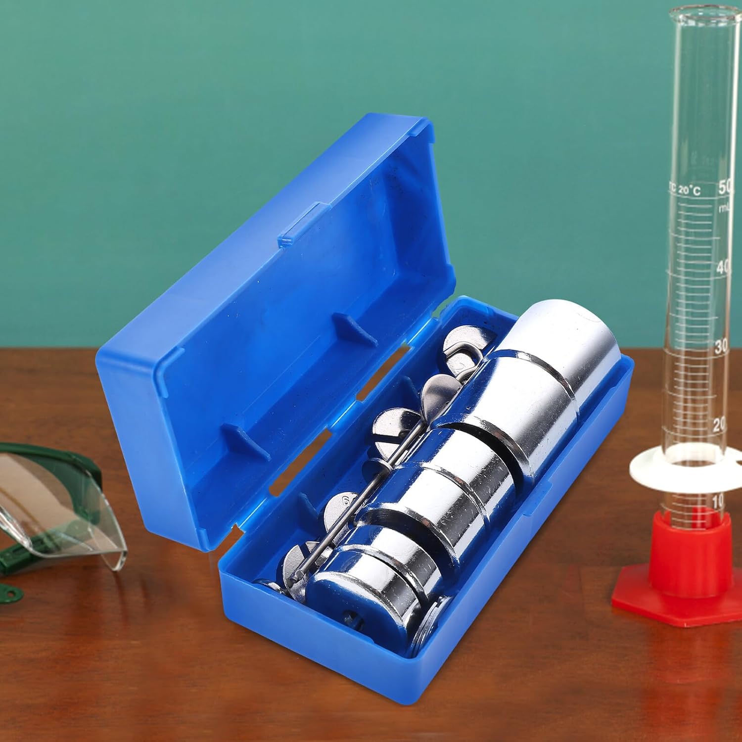 Vaguelly Slotted Metal Weights with Hanger for Physics Experiments Laboratory Slotted Mass Plates for Balance Testing Precise Machined Metal Weights for Middle School and High School