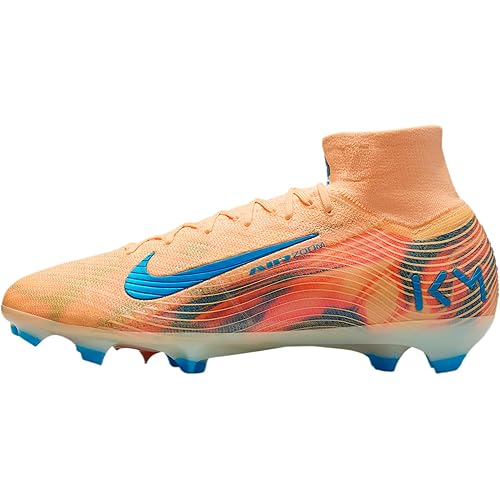 Nike Mercurial Superfly 10 Elite Kylian Mbappe FG High-Top Soccer Cleats (Melon Tint/Igloo/Neo Turquoise)