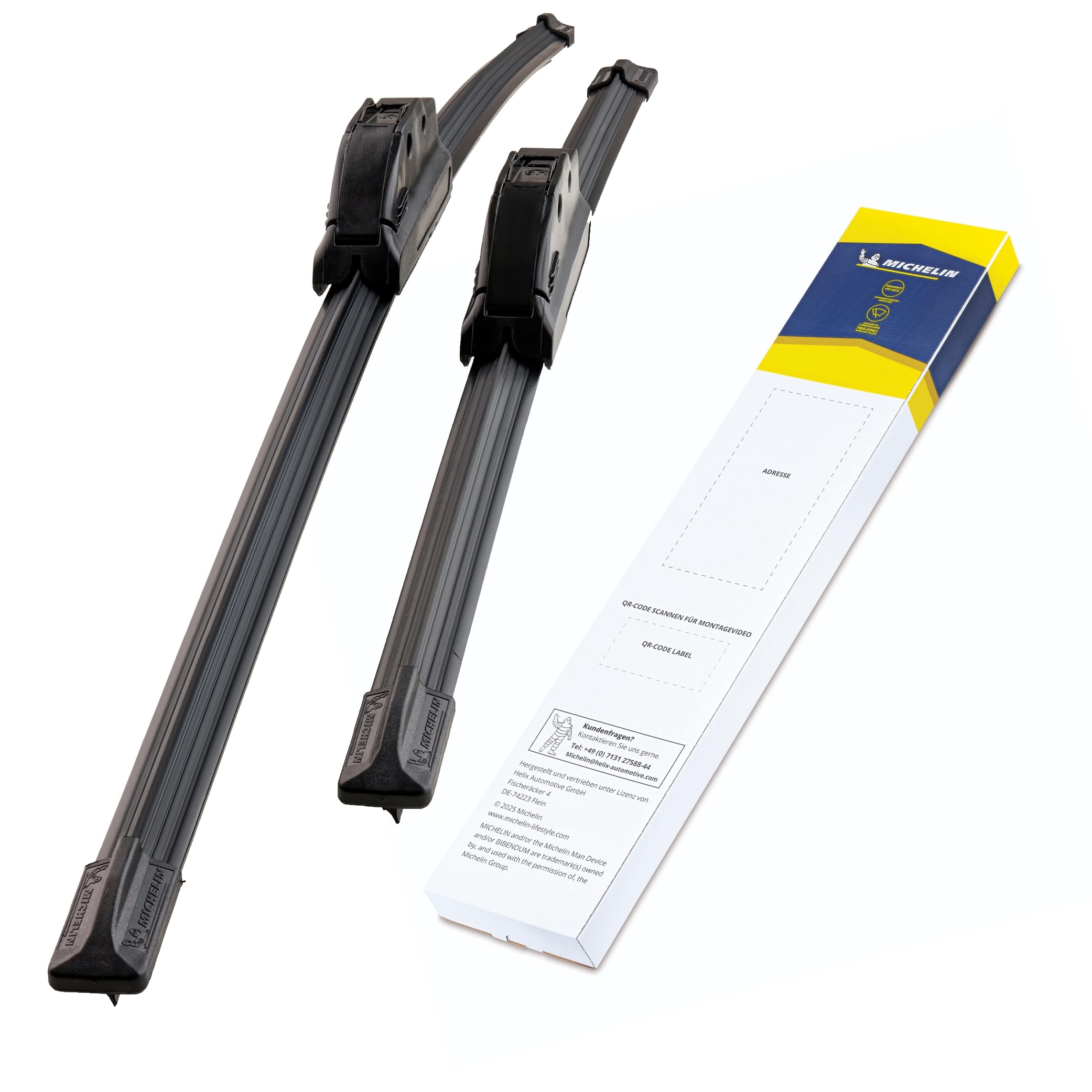 MICHELIN Perfect Fit 155 Scheibenwischer Set | Ford FIESTA 6 (2001-2008), HYUNDAI I10 | 550/400mm | Gelenkfreie Wischerblätter | Perfekte Passform, Geräuscharm | Nachhaltige Verpackung