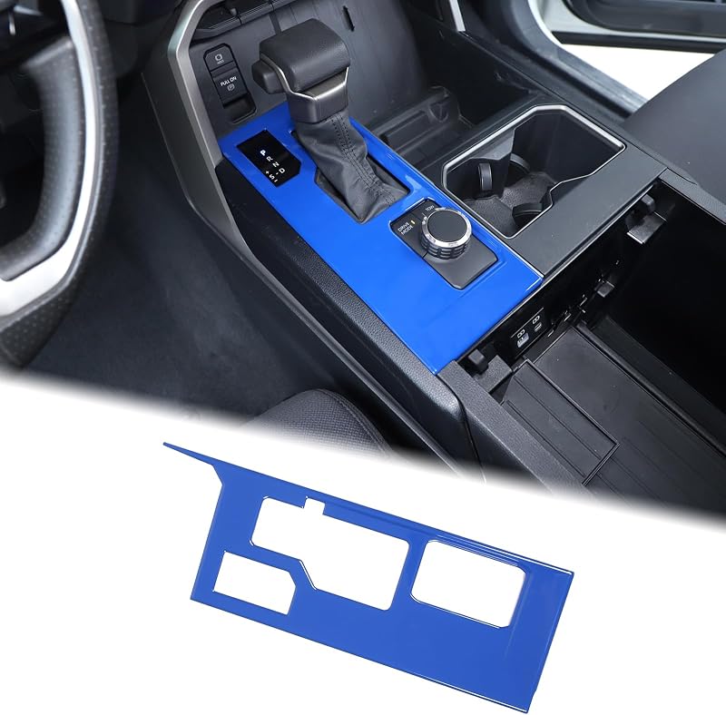 Moldura de acabamento do painel do câmbio para Toyota Tundra e Sequoia, azul, sem 4WD, Aunginsy
