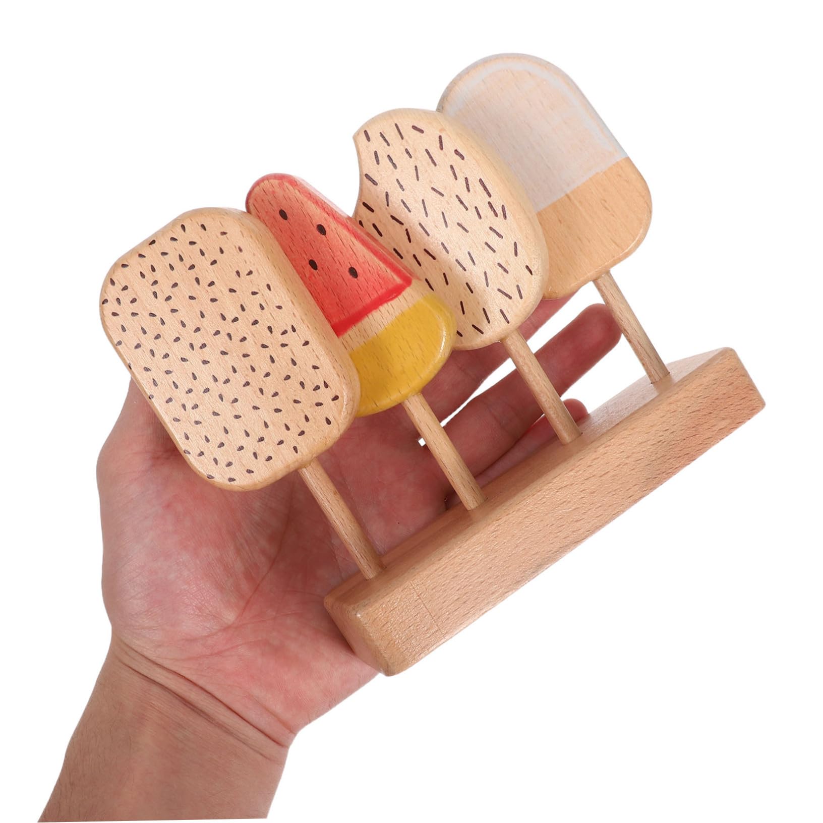 Abaodam Giocattoli per Ragazzo Ragazza Gelato e Ciambelle in Legno Simulazione di Cibo da Cucina Accessori per Giochi di Ruolo Giocattoli da Cucina Cibo Finto per Ragazzo Ragazza