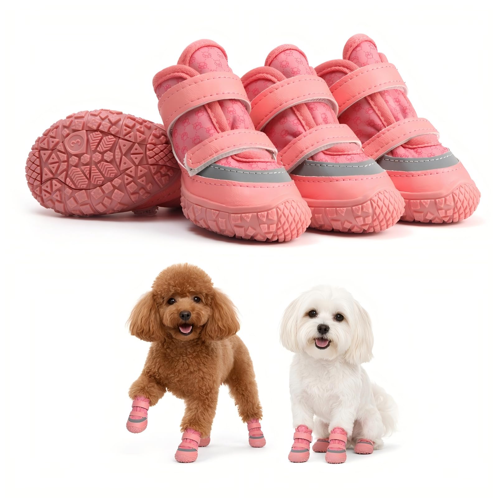 View 1 of RYNVALE Dog Shoes for Small Size Dogs, Breathable Hot Pavement Dog Boots