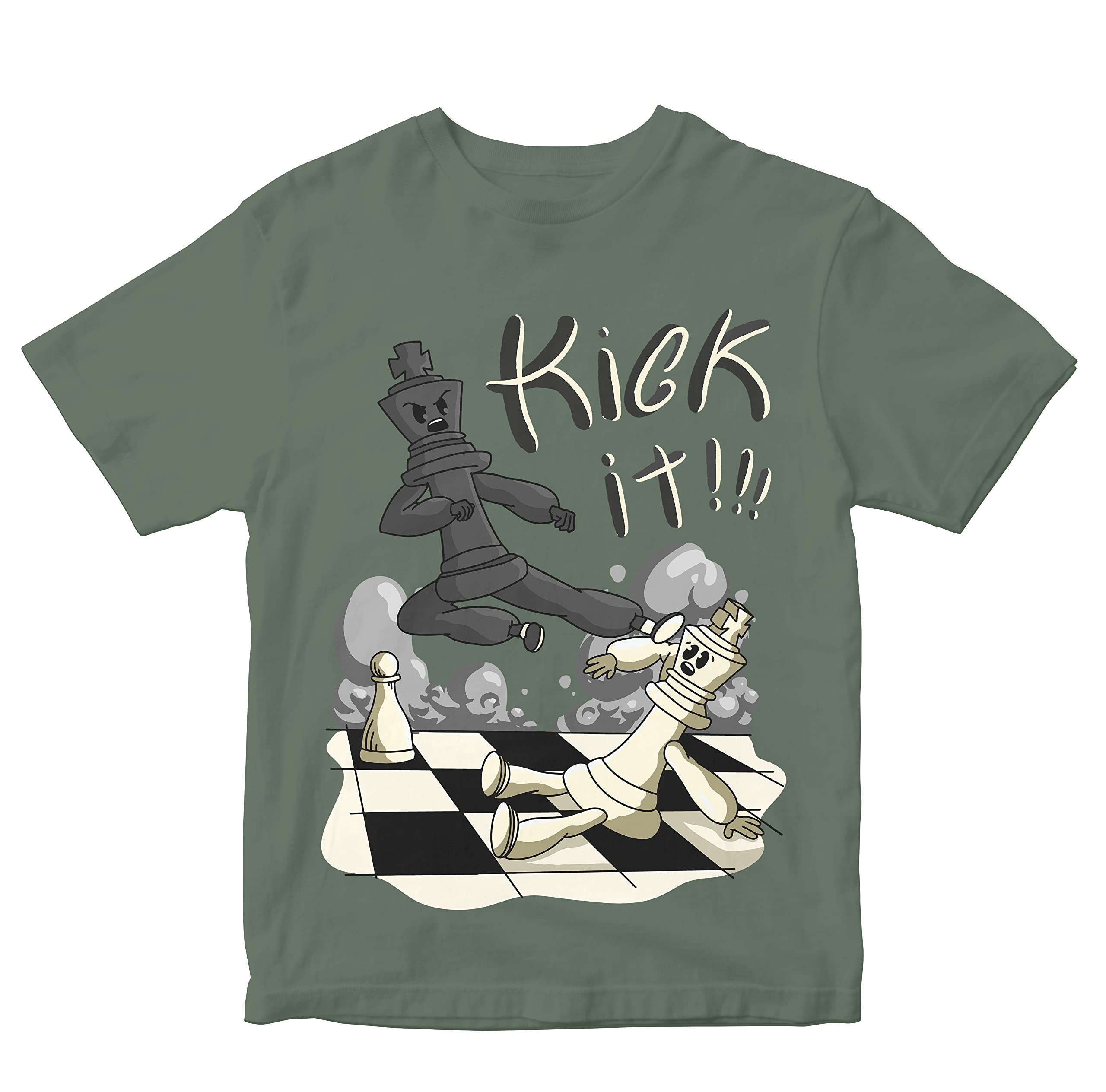 Heybroh Kids T-Shirt Chess - King vs King 100% Cotton Boy's Girl's Regular Fit Unisex T-Shirt