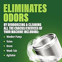 Vista 2 de Green Gobbler Premium Washing Machine Cleaner & Deodorizer Tablets with Pipe, Drain & Hose Clean Technology Front & Top Load Washers 28 Count