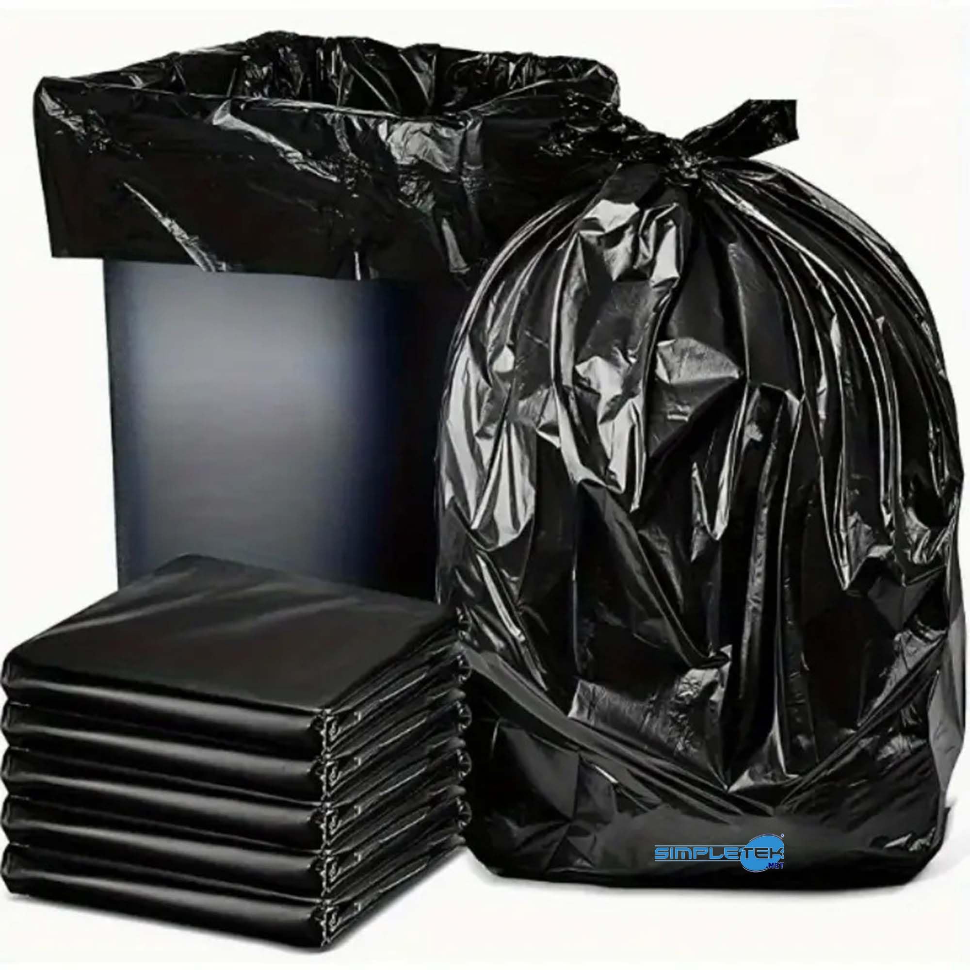 Sacs poubelle indifférenciée 150L grand format 80x120cm noir 50 microns