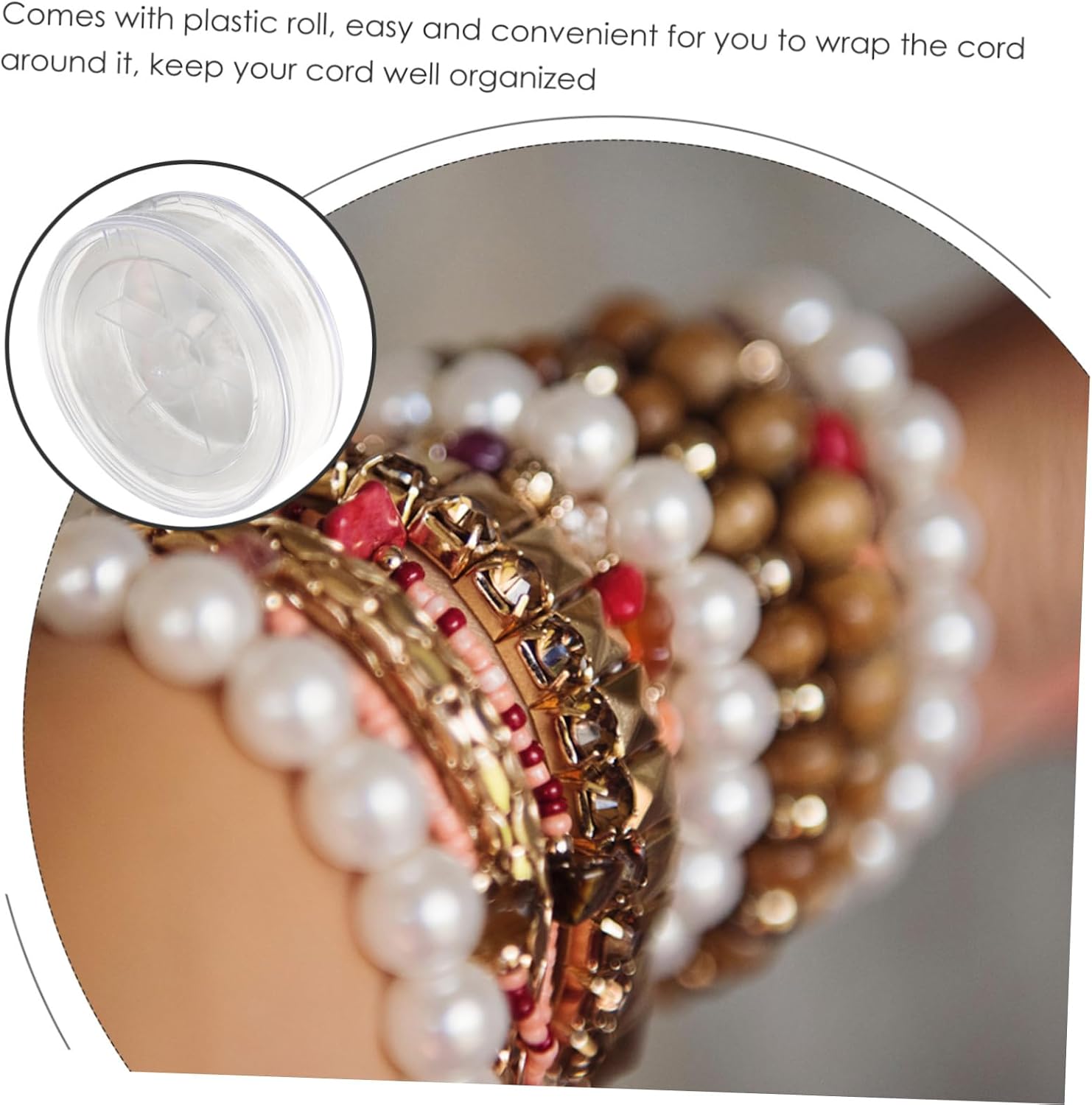 TEHAUX 3pcs 26 26m Elastic Bracelet Cord Stretchy Beading Thread 40m Elastic Cord Beading String for Jewelry