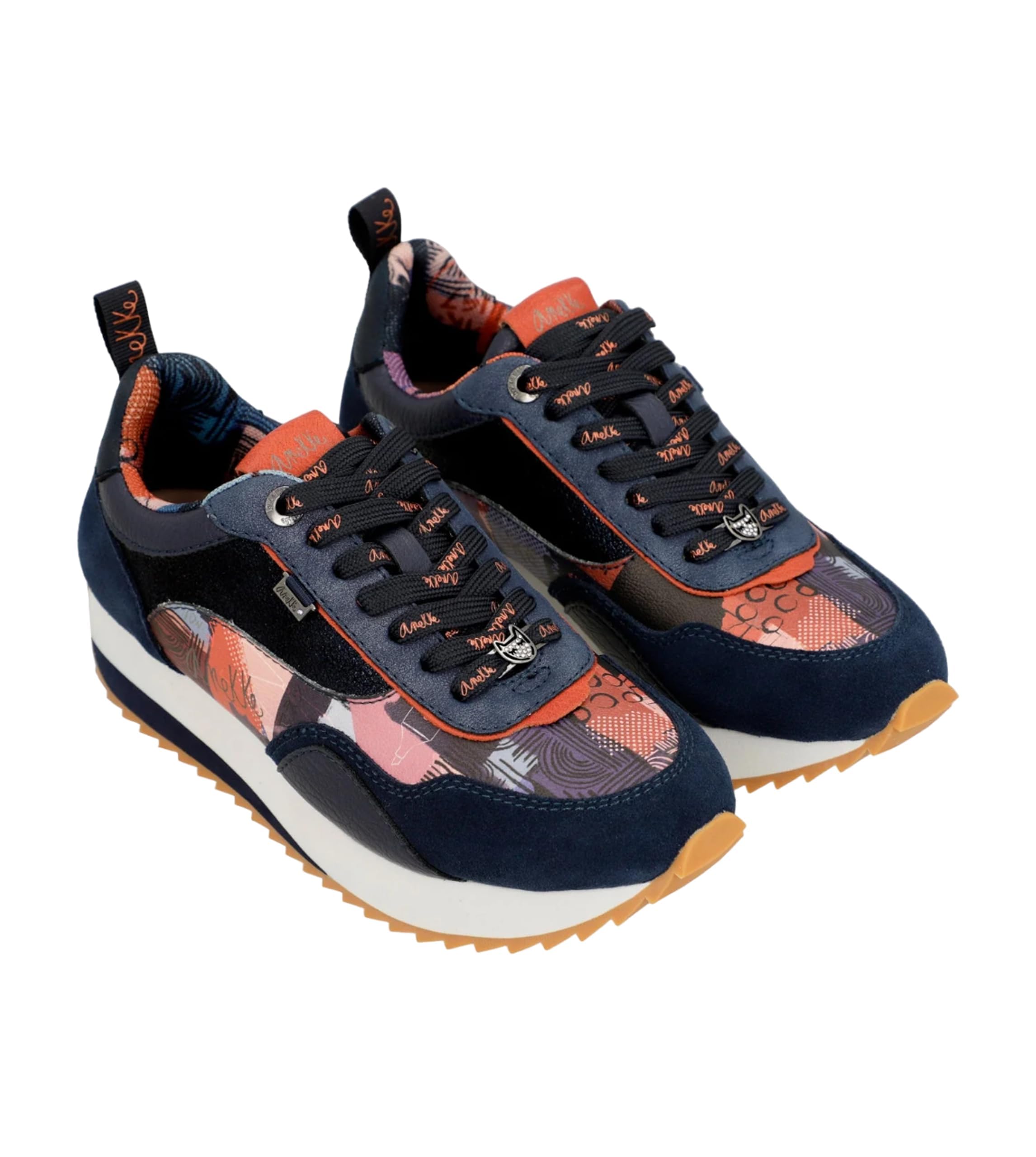 Scarpe Compatibile con Anekke Sneakers Star Blu Navy per Ragazza Donna - Eleganti e Sportive