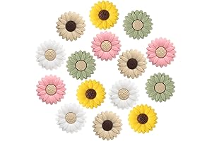 15 Pcs Bulk Silicone Beads for Pens Making with Sunflowers