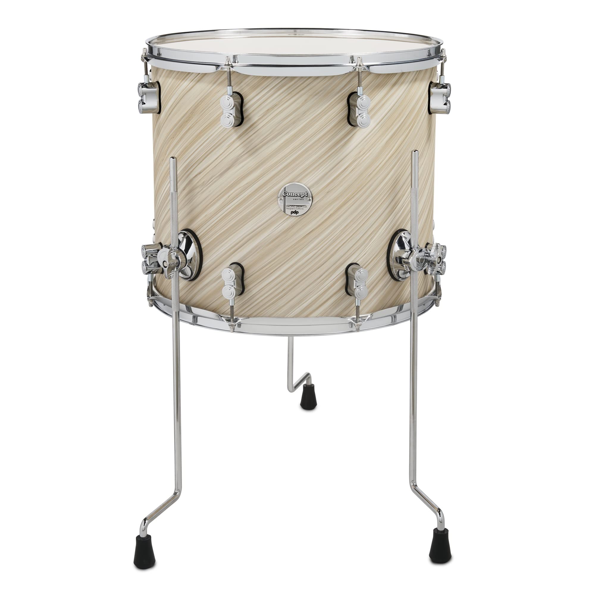 Pacific Drums Concept Maple Floor Tom, 16" x 14", Twisted Ivory Finish Ply