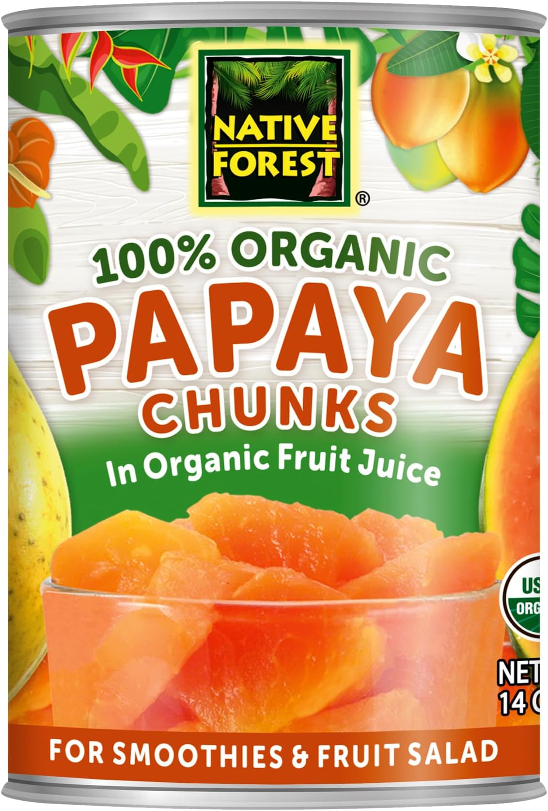Native Forest Organic Papaya Chunks, 14 Ounce Cans (Pack of 6)