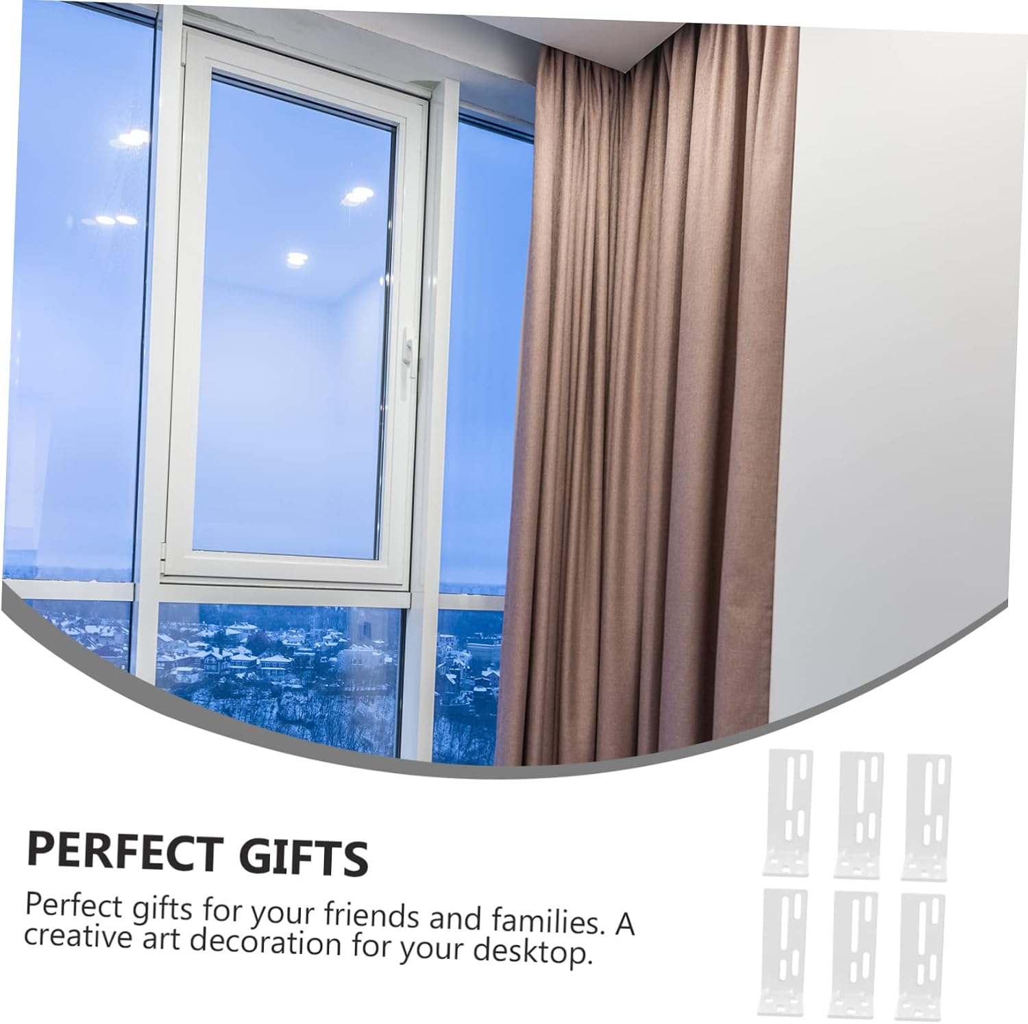 6pcs Blackout Curtain Rod Holders Installation Code Easy Mounting for Office Home Decor