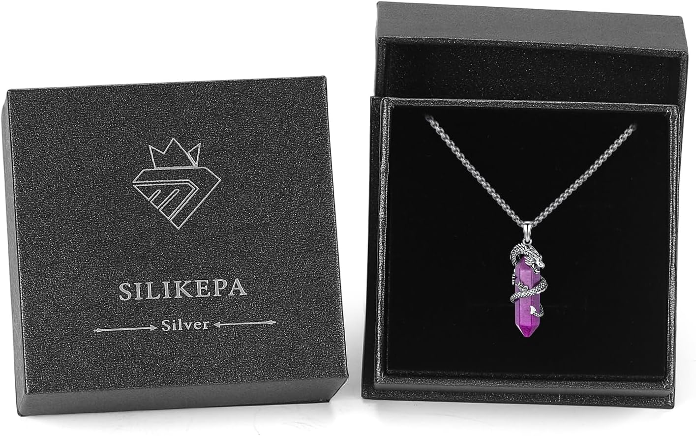 Dragon Necklace for Women 925 Sterling Silver Oxide Dragon Pendant Necklace Birthstone Necklace Retro Jewelry Gift for Women - Image 7