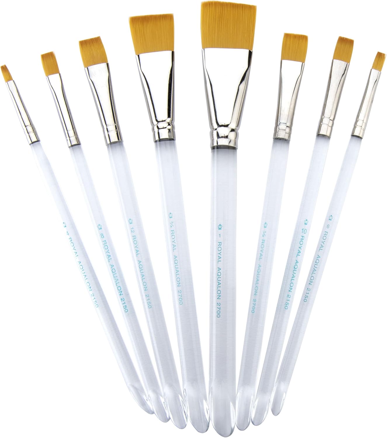 Royal & Langnickel Aqualon Flat & Shader Artist Brush Set, 8-Piece - Image 4