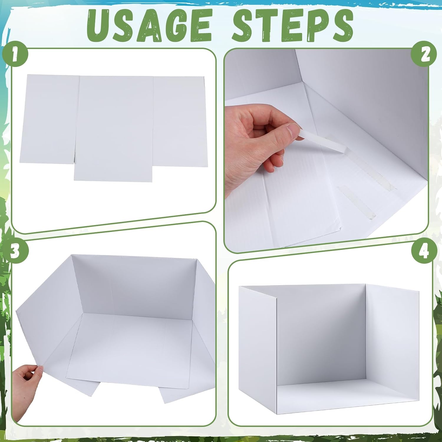 20 Pcs Cardboard Diorama Display Kit 11.8" x 8.7" x 8.3" White Display Box Project DIY Craft Diorama Boxes for School Projects Model Scenes Fair Arts Crafts